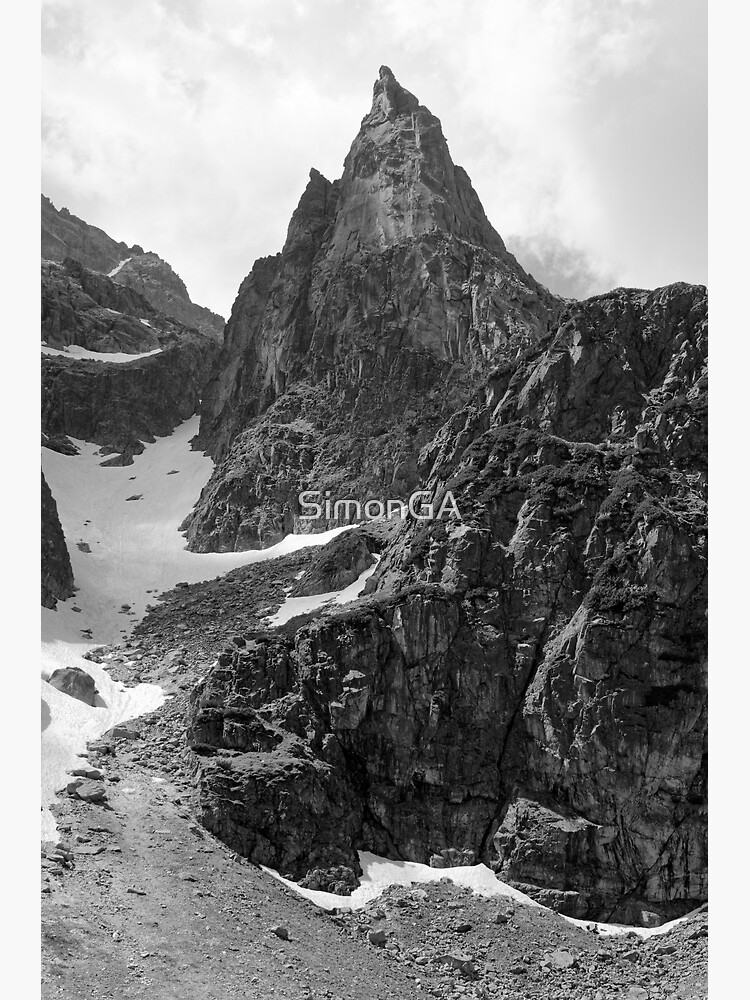 Thumbnail 7 of 7, Framed Art Print, Mount Mnich B&W - View from Morskie Oko - Polish Tatras designed and sold by SimonGA.