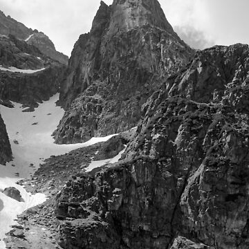 Artwork thumbnail, Mount Mnich B&W - View from Morskie Oko - Polish Tatras by SimonSW