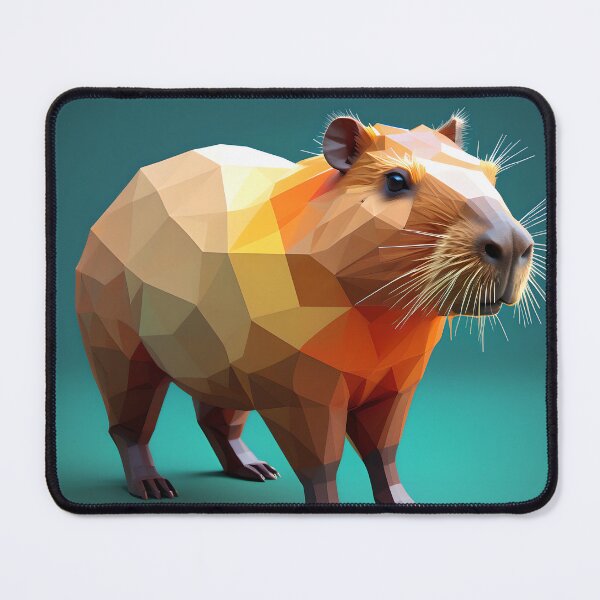 Item preview, Stylized low polygon capybara designed and sold by stableImaginarium.