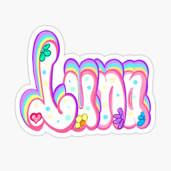 Vista previa del artículo con la obra «Los 10 mejores regalos personalizados de Luna. Nombre popular para niña en blanco con flores pastel. Nombre personalizado: Luna.», diseñado y vendido por Artonmytee.