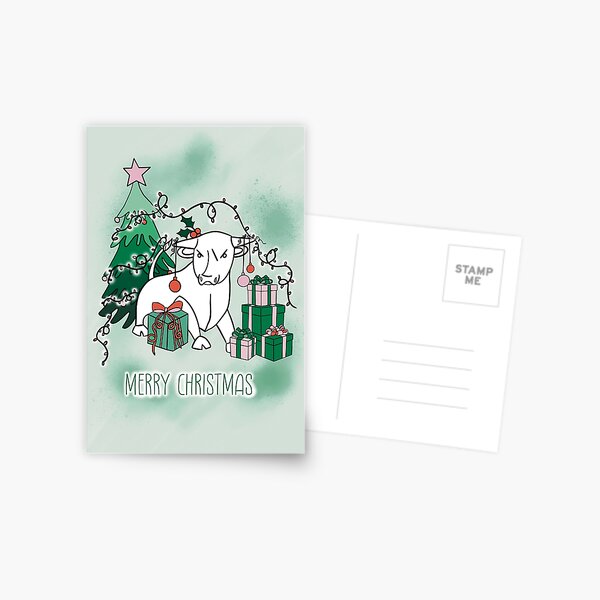 Item preview, Birmingham Bull Christmas Card  designed and sold by thecraftybrum.
