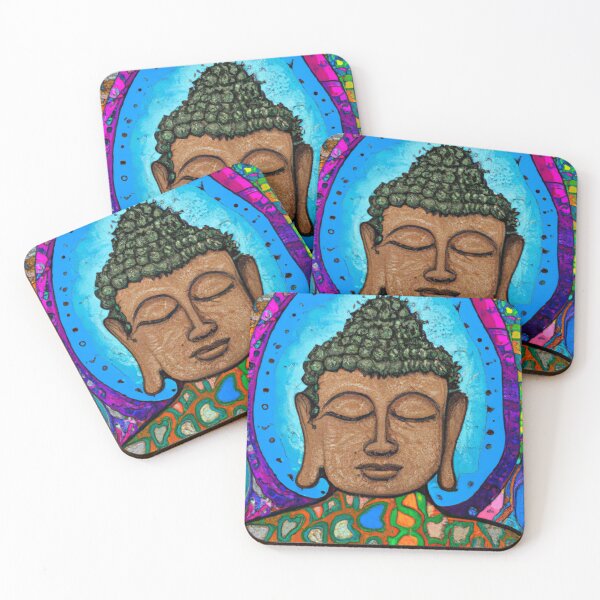 Item preview, Colorful Buddha Art Piece Wall Decor Colorful Art Piece Painting Drawing Sticker Phone Case designed and sold by Vecno Concepts CF6930.