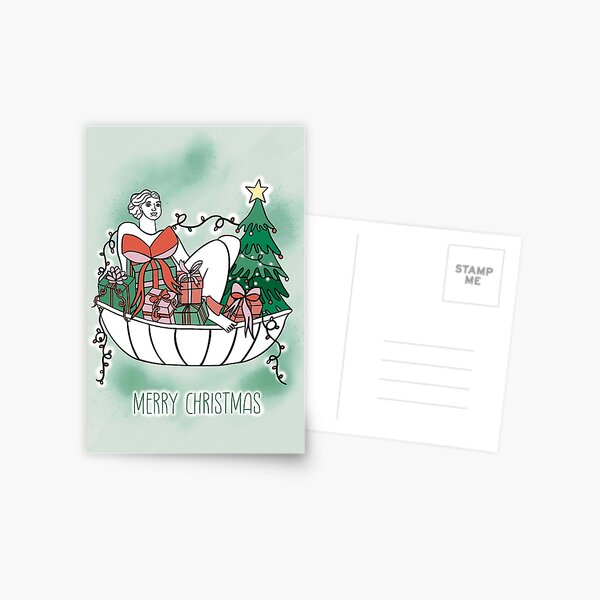 Item preview, Floozie in the Jacuzzi Christmas Card  designed and sold by thecraftybrum.