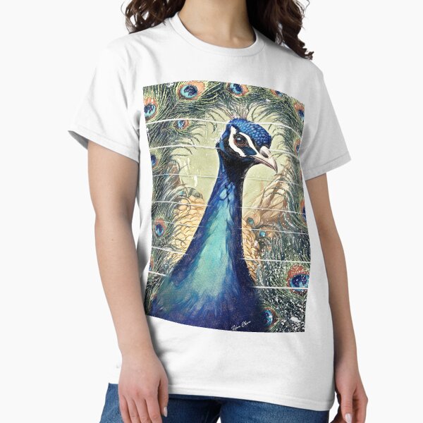Vista previa del artículo con la obra «Gloria de plumas de pavo real», diseñado y vendido por Hen-C-Art.