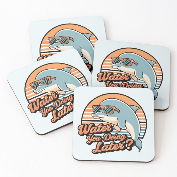 Item preview, Water You Doing Later? – Flirty Dolphin Pun Design designed and sold by Jollys-ArtShop.