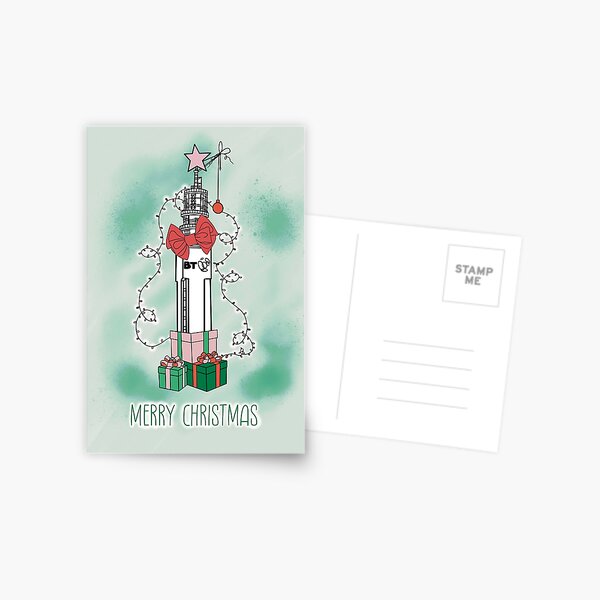 Item preview, BT Tower Christmas Card designed and sold by thecraftybrum.