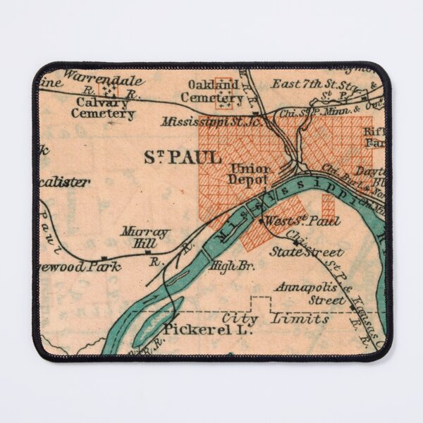 Item preview, St. Paul around 1894: Vintage city map for local patriots and Minnesota travelers designed and sold by RetroTraveller.