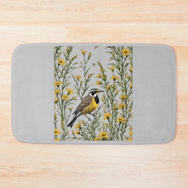 Item preview, A Western Meadowlark Surrounded By Goldenrod Flowers Nebraska designed and sold by taiche.