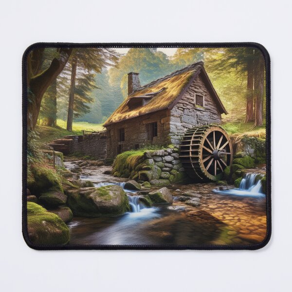 Item preview, The Old Stone Mill With Water Wheel designed and sold by Kathy Weaver.