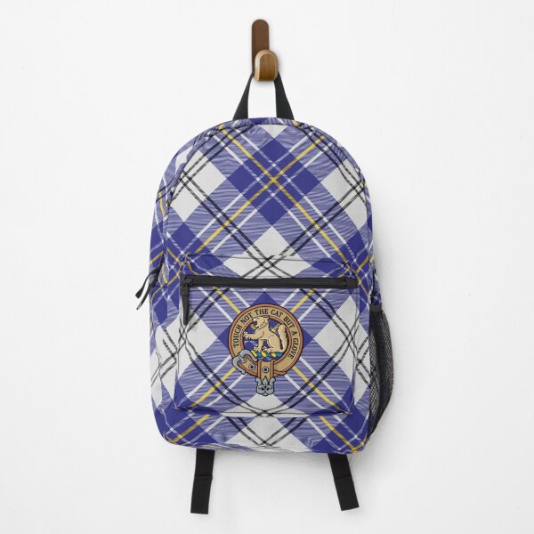 Item preview, Clan MacPherson Crest over Blue Dress Tartan designed and sold by sifis.