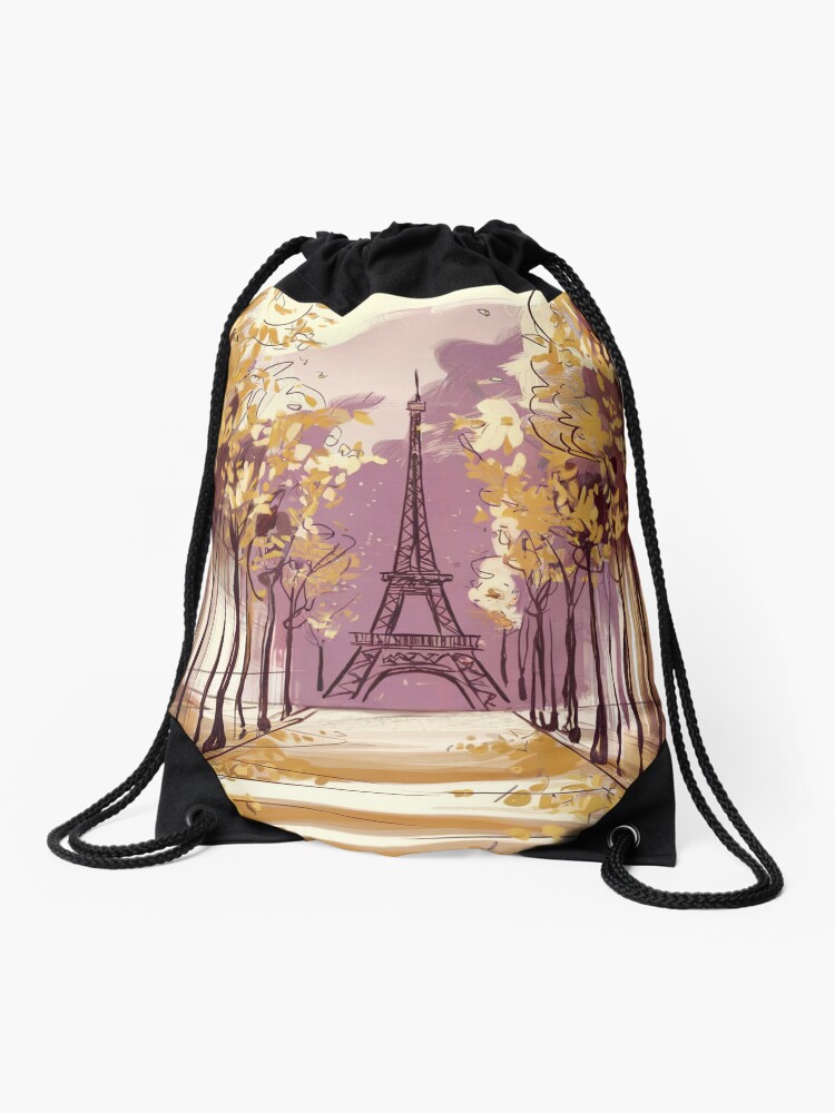 Thumbnail 1 of 3, Drawstring Bag, Paris Eiffel Tower designed and sold by Patricks-Art.