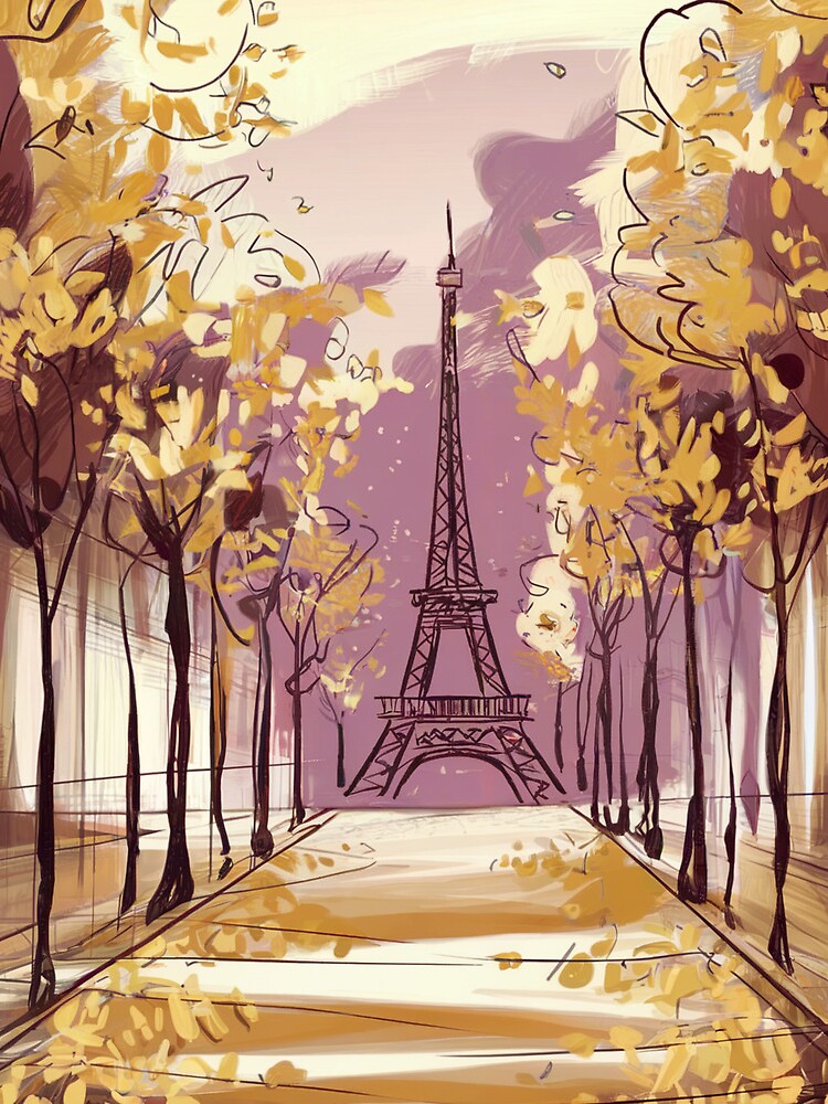 Thumbnail 3 of 3, Drawstring Bag, Paris Eiffel Tower designed and sold by Patricks-Art.