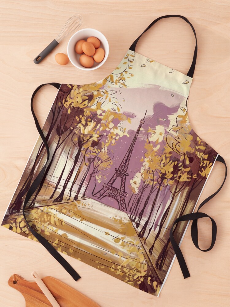 Thumbnail 1 of 6, Apron, Paris Eiffel Tower designed and sold by Patricks-Art.