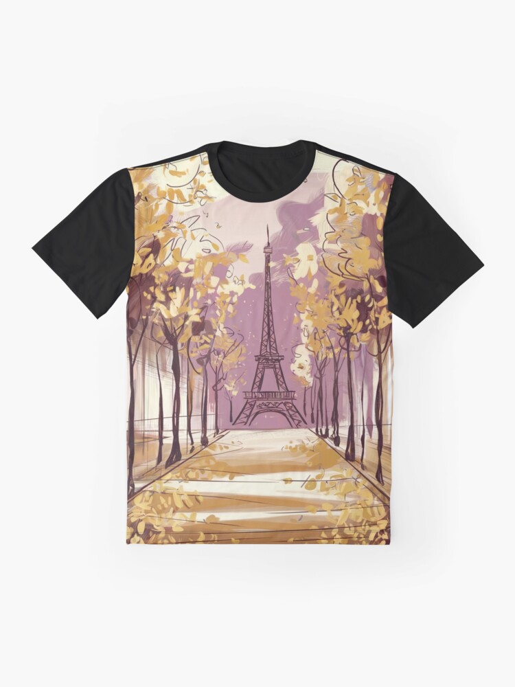 Thumbnail 4 of 5, Graphic T-Shirt, Paris Eiffel Tower designed and sold by Patricks-Art.