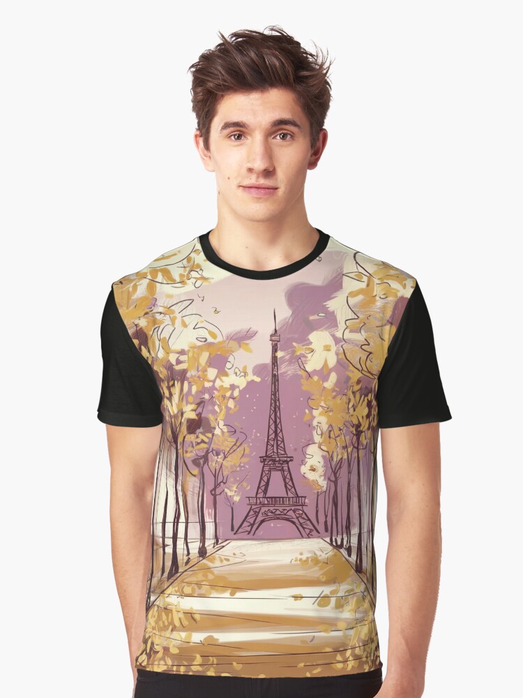 Thumbnail 1 of 5, Graphic T-Shirt, Paris Eiffel Tower designed and sold by Patricks-Art.