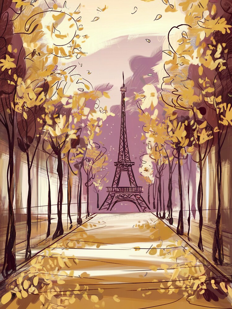 Thumbnail 4 of 4, Sticker, Paris Eiffel Tower designed and sold by Patricks-Art.