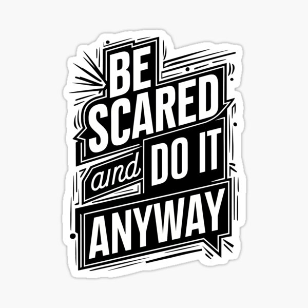 Artikel-Vorschau von Habe Angst und tu es trotzdem – Kraftvolle motivierende Typografie, designt und verkauft von ViviNyks.