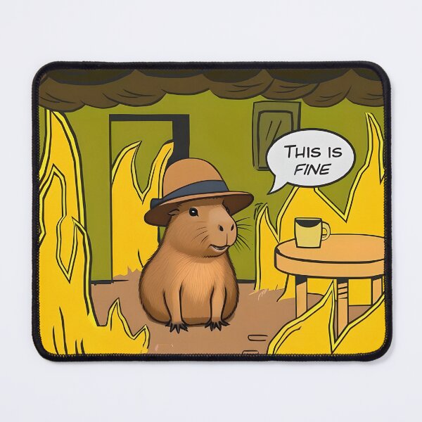 Item preview, This is fine capybara designed and sold by stableImaginarium.
