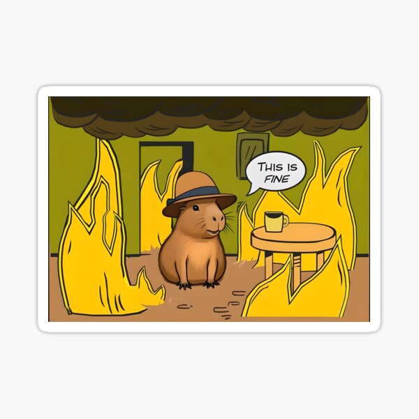 Item preview, This is fine capybara designed and sold by stableImaginarium.