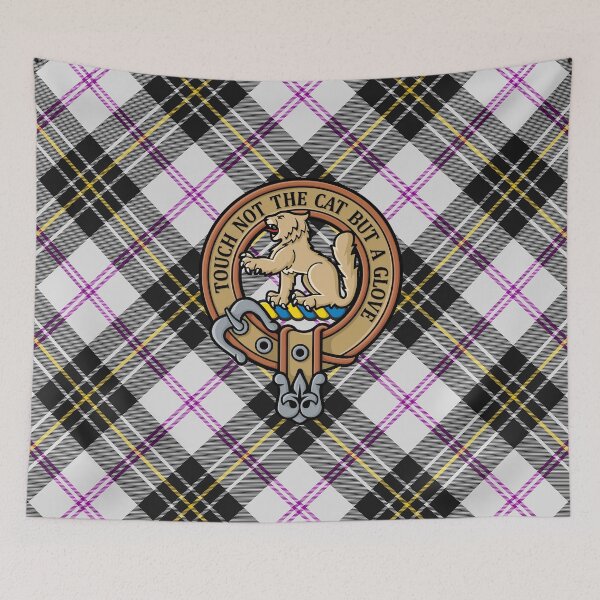 Item preview, Clan MacPherson Crest over Dress Tartan designed and sold by sifis.