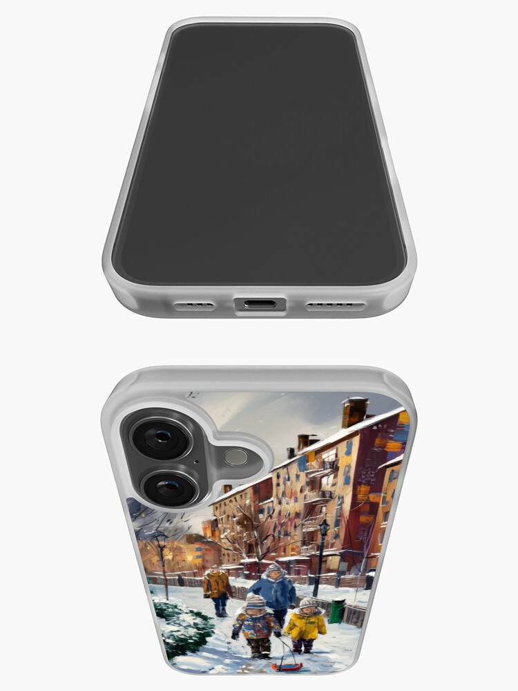 Thumbnail 3 of 5, iPhone Case, Children In The Snow designed and sold by Patricks-Art.