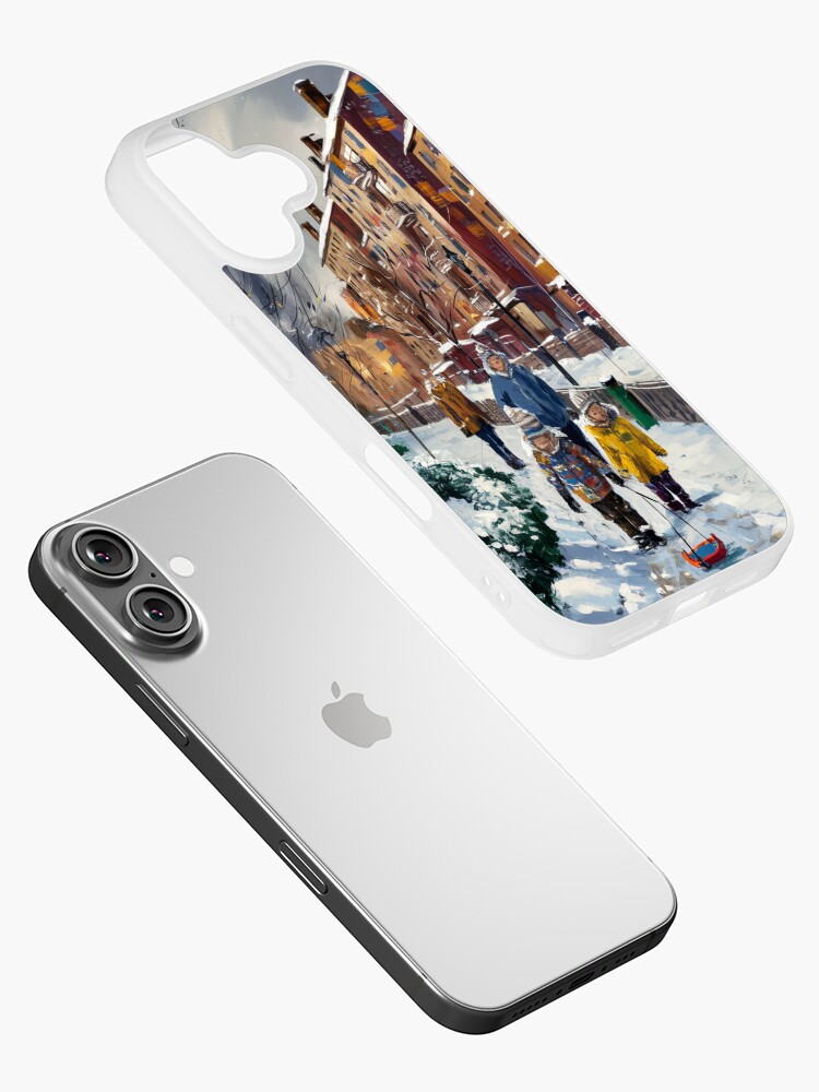 Thumbnail 2 of 5, iPhone Case, Children In The Snow designed and sold by Patricks-Art.