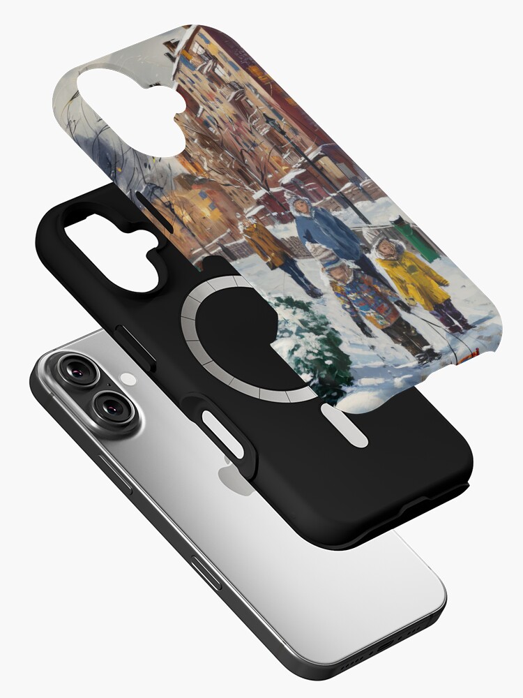 Thumbnail 2 of 4, iPhone Case, Children In The Snow designed and sold by Patricks-Art.
