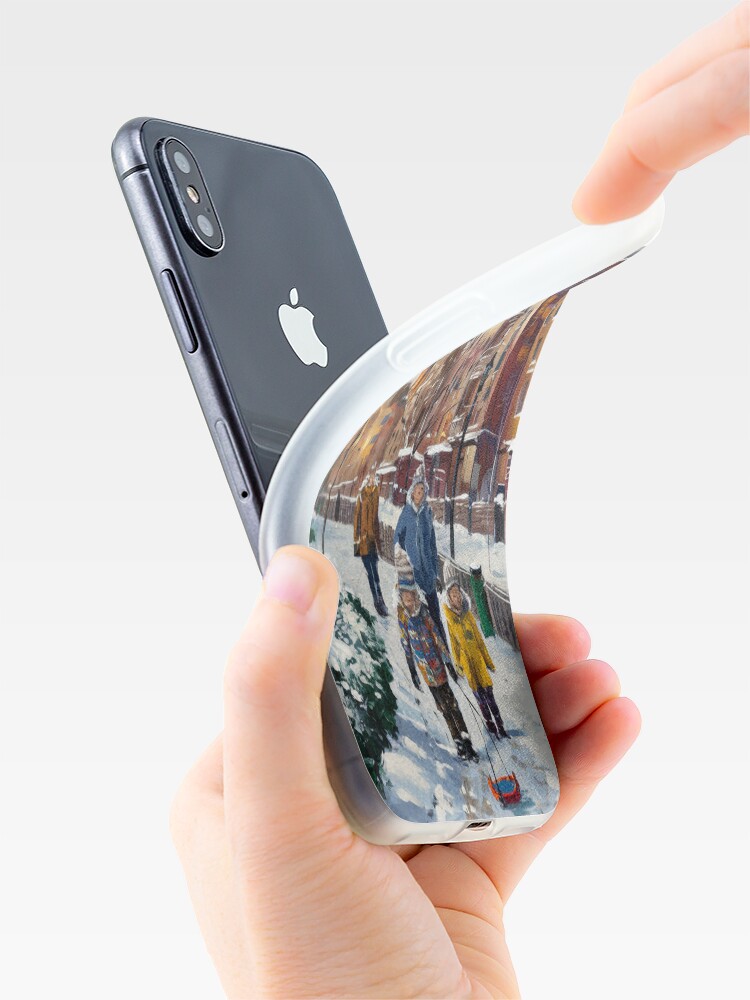 Thumbnail 4 of 5, iPhone Case, Children In The Snow designed and sold by Patricks-Art.