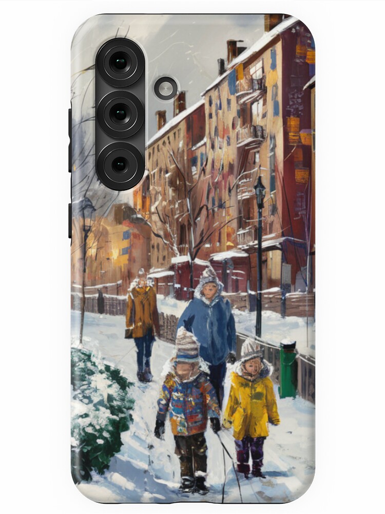 Thumbnail 1 of 4, Samsung Galaxy Phone Case, Children In The Snow designed and sold by Patricks-Art.