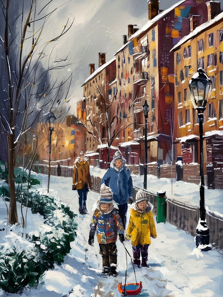 Thumbnail 5 of 5, Graphic T-Shirt, Children In The Snow designed and sold by Patricks-Art.