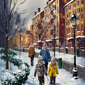Artwork thumbnail, Children In The Snow by Patricks-Art