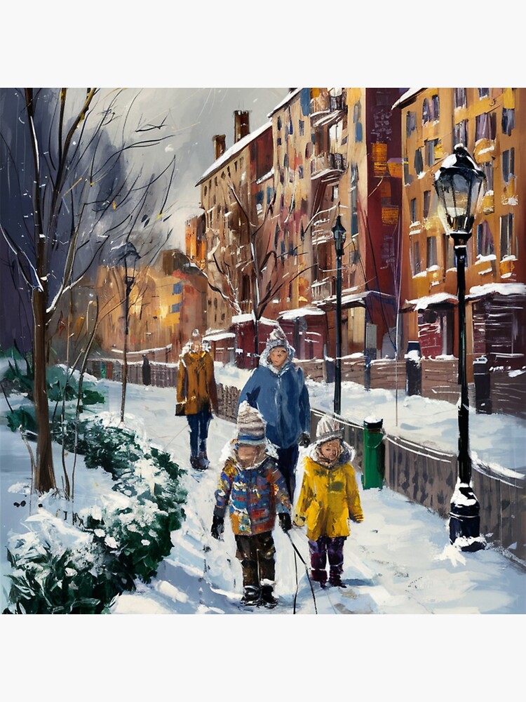Thumbnail 2 of 2, Tote Bag, Children In The Snow designed and sold by Patricks-Art.