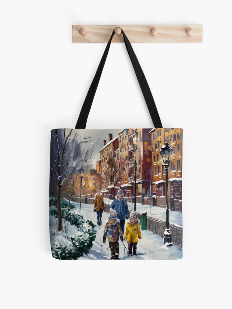 Thumbnail 1 of 2, Tote Bag, Children In The Snow designed and sold by Patricks-Art.