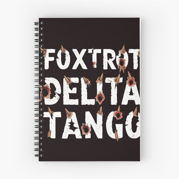 Item preview, Foxtrot Delta Tango Bullet-Scarred Survival Typography designed and sold by GrafiShop.