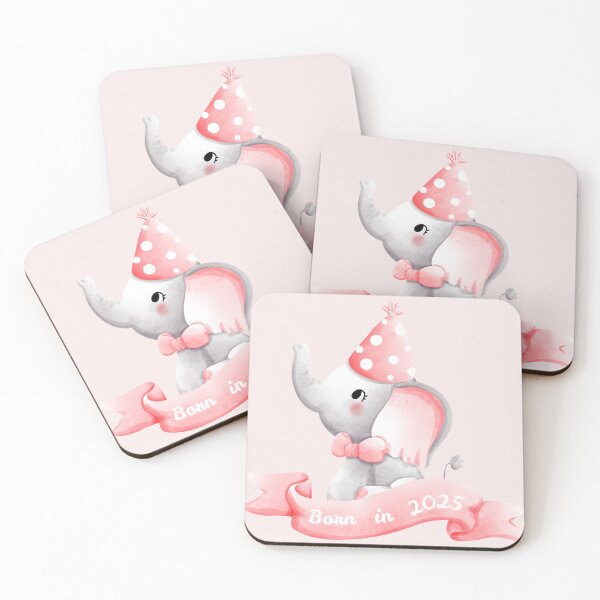 Item preview, Adorable Baby Girl Elephant – Born in 2025 Baby  designed and sold by MyAbstractInk.