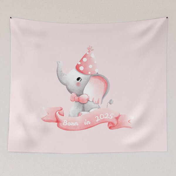 Item preview, Adorable Baby Girl Elephant – Born in 2025 Baby  designed and sold by MyAbstractInk.