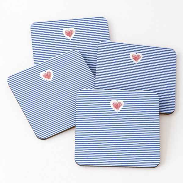 Item preview, Breton Stripes heart designed and sold by Ramona-Gliga.