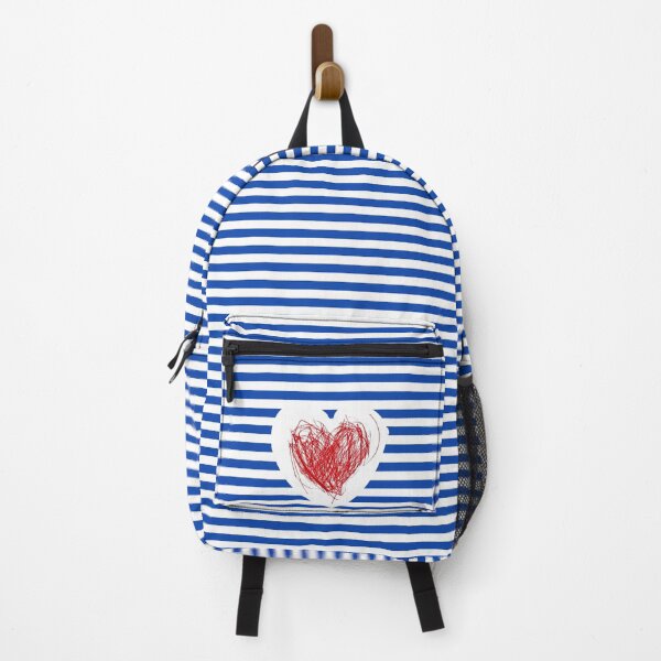 Item preview, Breton Stripes heart designed and sold by Ramona-Gliga.