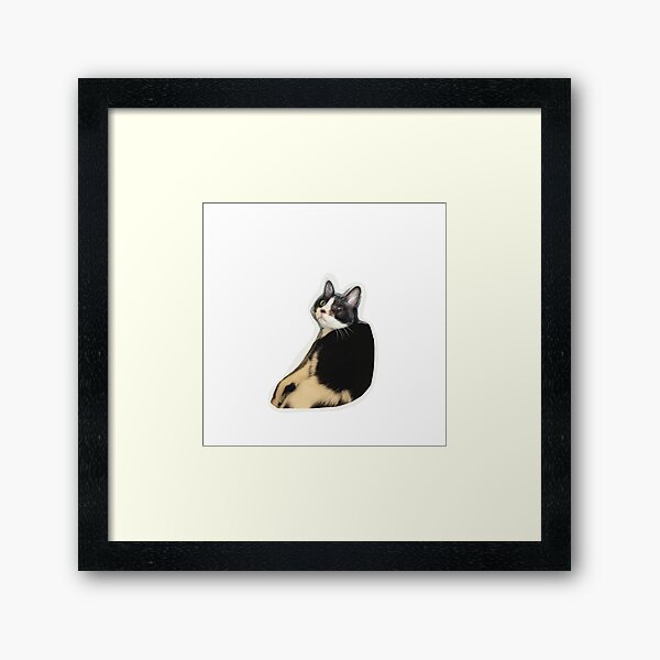 Item preview, Derpy Bicolor Cat Rumi – Cute and Funny Pet Art designed and sold by pagebunny.