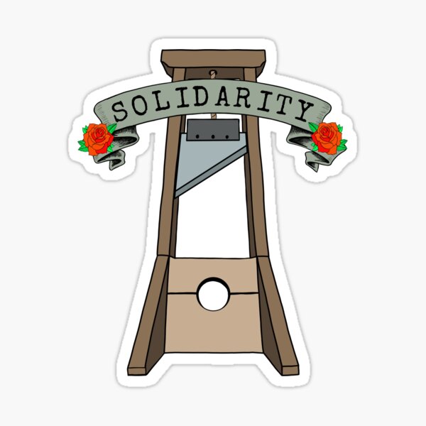 Aperçu de l'œuvre Révolution guillotine Solidarité de classe créée et vendue par RockFireMerch.