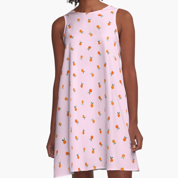 Item preview, Ditsy Orange Fruit Summer Pattern on Pink designed and sold by OneThreeSix.