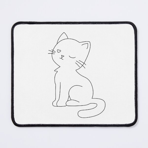 Item preview, Cute minimalist cat line art drawing designed and sold by kstheladesigns.