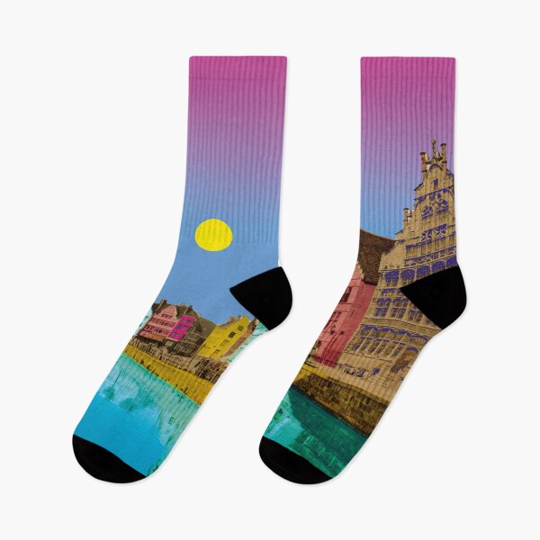 Item preview, Belgium vintage Ghent skyline designed and sold by Mauswohn.