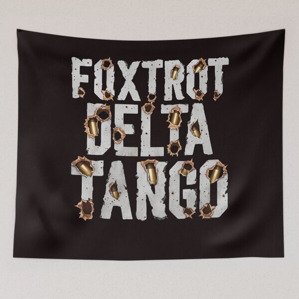 Item preview, Battle-Worn Foxtrot Delta Tango Design designed and sold by GrafiShop.