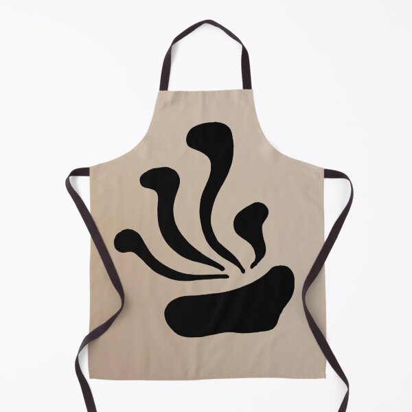Item preview, Sea Anemone Abstract Black Silhouette on Beige Background designed and sold by by-jwp.