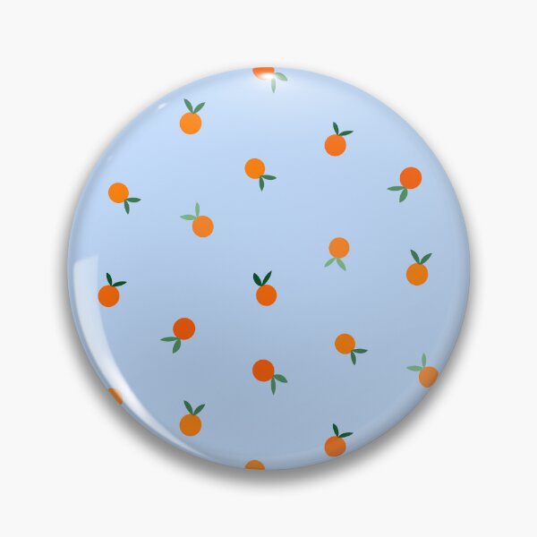 Item preview, Ditsy Orange Fruit Summer Pattern on Blue designed and sold by OneThreeSix.
