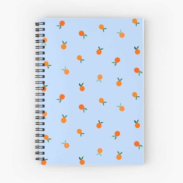 Item preview, Ditsy Orange Fruit Summer Pattern on Blue designed and sold by OneThreeSix.