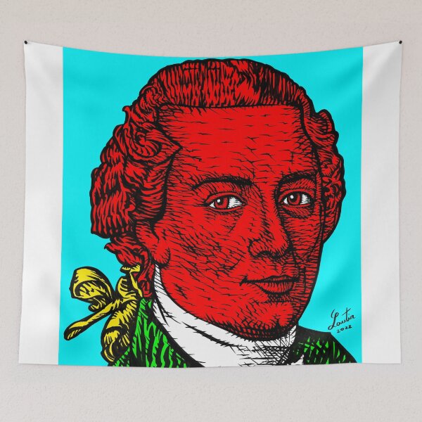Item preview, IMMANUEL KANT ink and acrylic portrait .3 designed and sold by lautir.