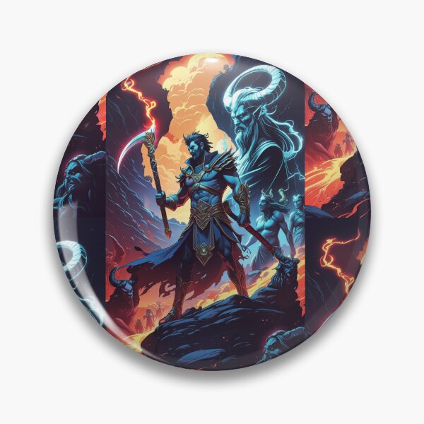 Item preview, Hades Game Spartan Warrior – Mythology-Inspired Zagreus & Thanatos Art Print designed and sold by OPURA.