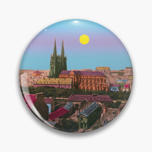 Item preview, Quimper skyline, vintage Brittany designed and sold by Mauswohn.
